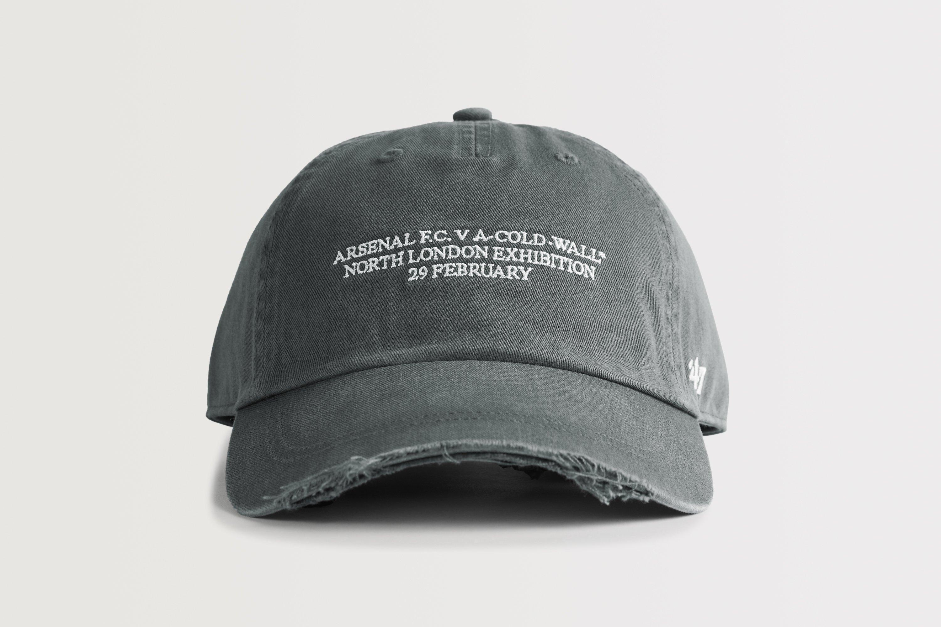 Arsenal x A-COLD-WALL* 47 Avenell Grey Distressed Cap