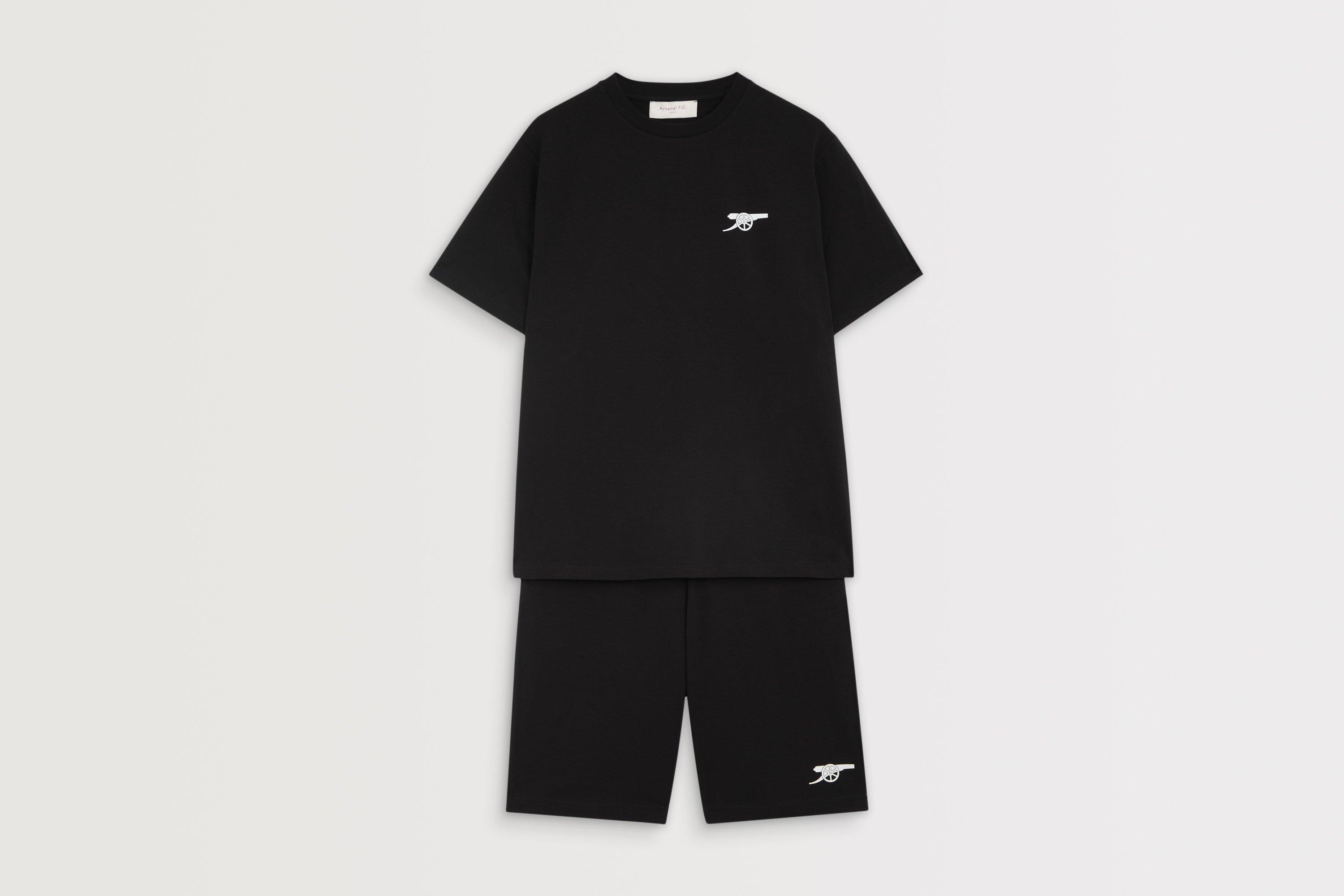 Arsenal Essentials Black Cannon Pyjama Short Set