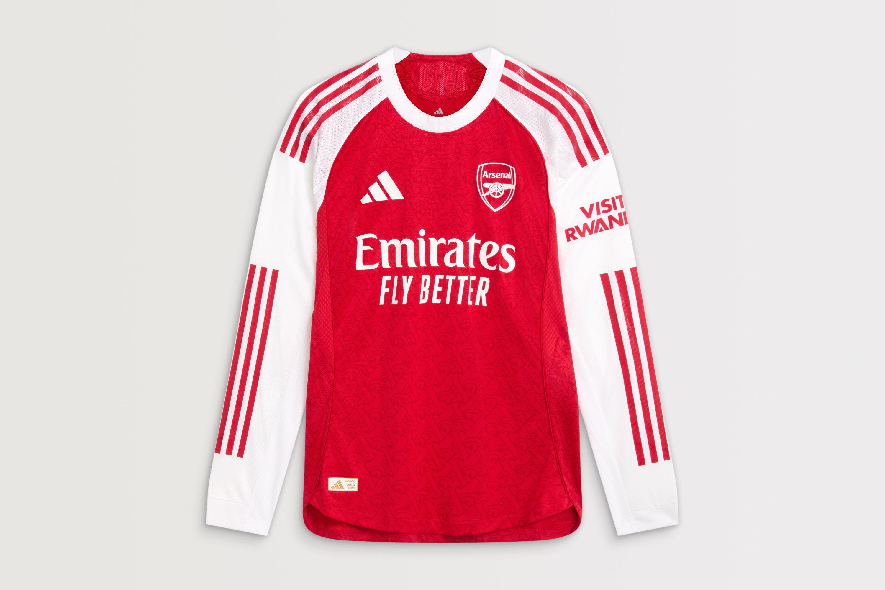 Arsenal adidas UWCL Champions Authentic Long Sleeved Home Shirt