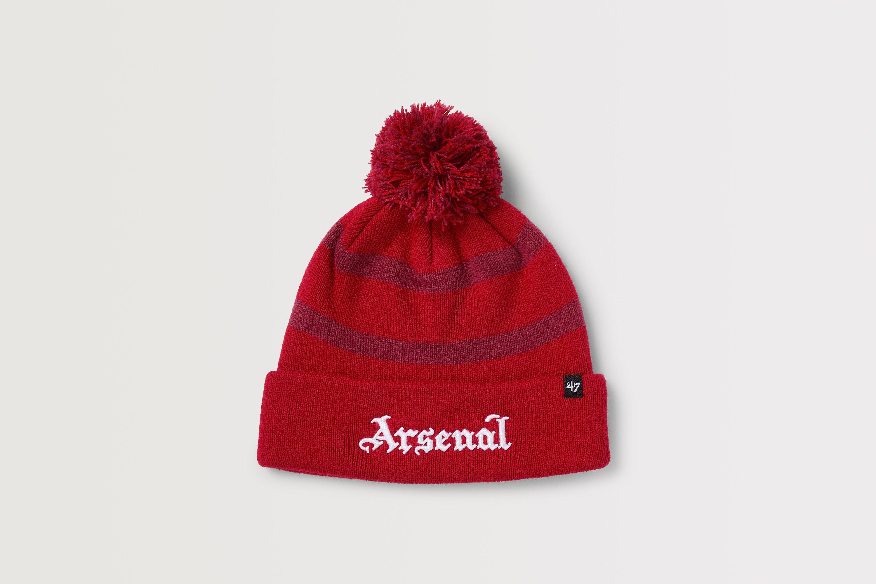 Arsenal 47 Red Gothic Pom Beanie