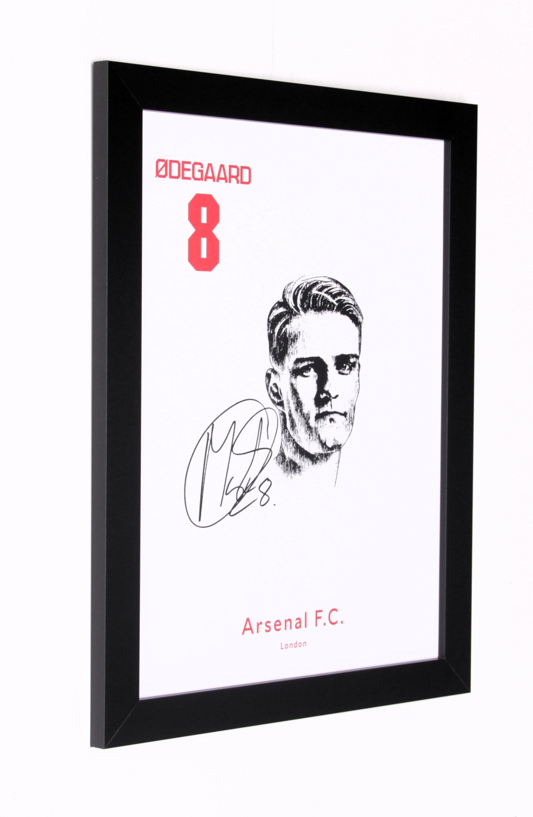 Arsenal Framed Digital Signed Headshot ODEGAARD