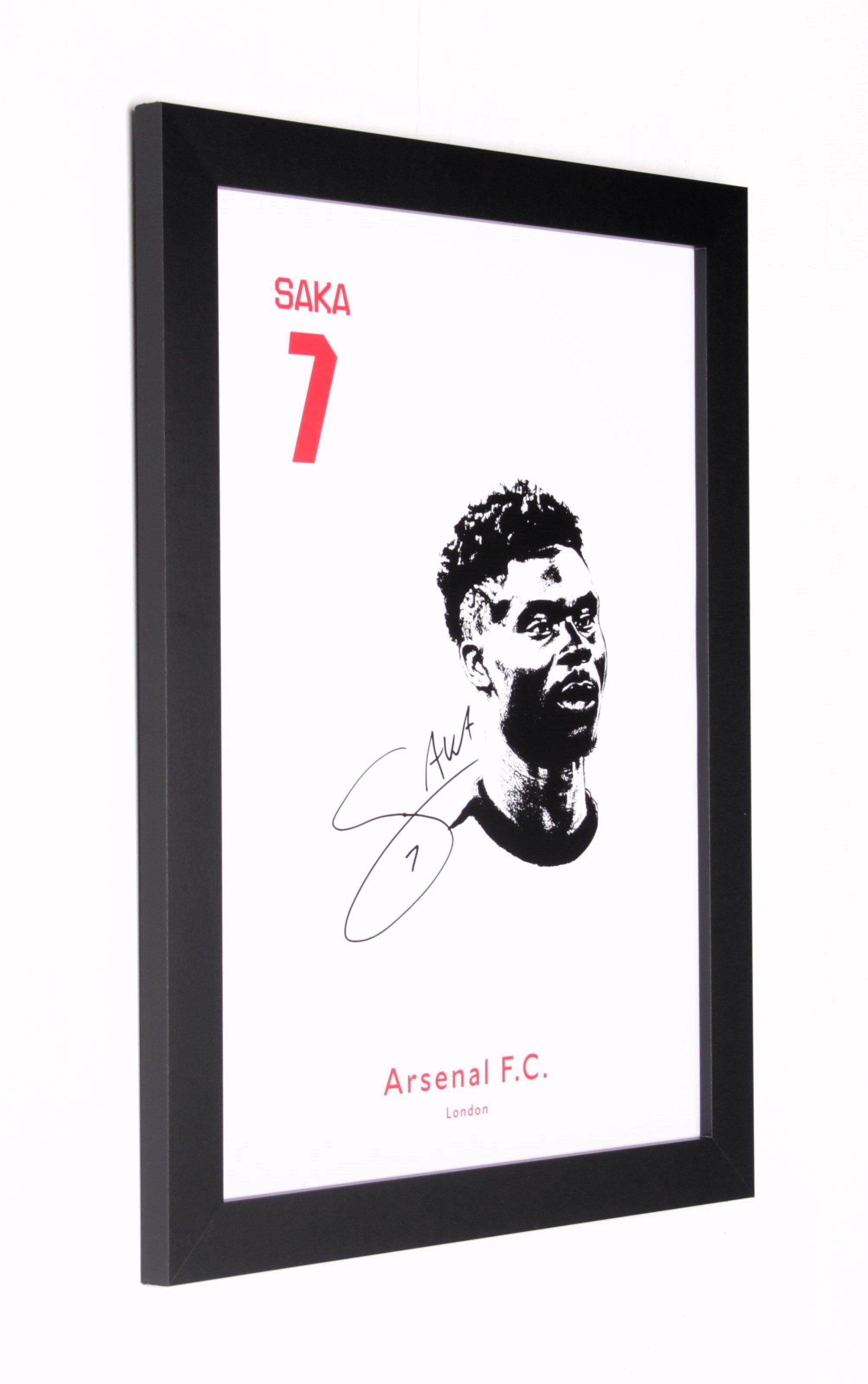 Arsenal Framed Digital Signed Headshot SAKA