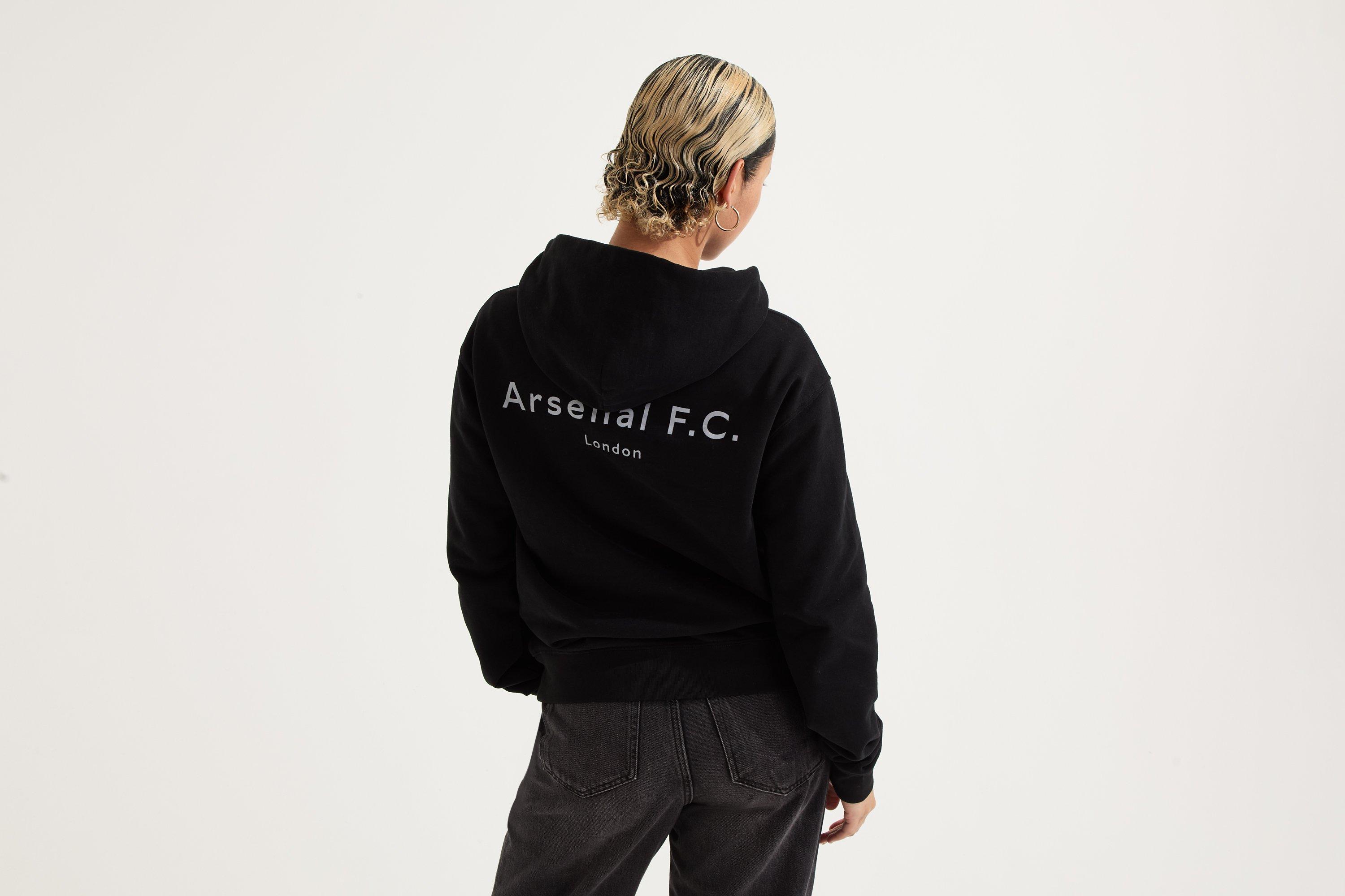 Arsenal Womens Essentials Black Chapman Hoodie